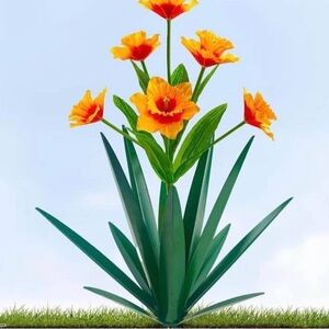 Vibrant Orange Artificial Flower Arrangement
